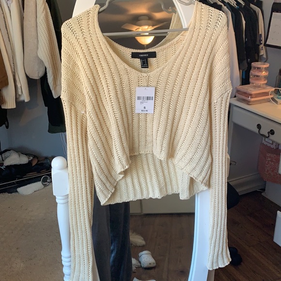 Forever 21 open knit sweater top - Picture 2 of 5